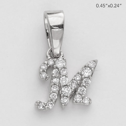 14KW 0.07CTW DIAMOND INITIAL PENDANT