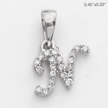 Load image into Gallery viewer, 14KW 0.07CTW DIAMOND INITIAL PENDANT