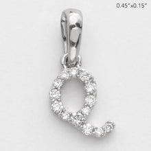 Load image into Gallery viewer, 14KW 0.06CTW DIAMOND INITIAL PENDANT