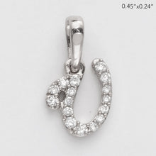 Load image into Gallery viewer, 14KW 0.07CTW DIAMOND INITIAL PENDANT