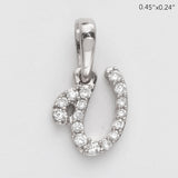 14KW 0.07CTW DIAMOND INITIAL PENDANT