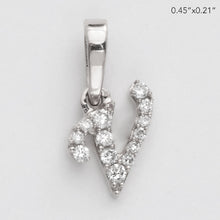 Load image into Gallery viewer, 14KW 0.06CTW DIAMOND INITIAL PENDANT