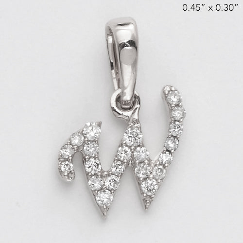 14KW 0.07CTW DIAMOND INITIAL PENDANT