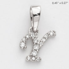 Load image into Gallery viewer, 14KW 0.07CTW DIAMOND INITIAL PENDANT