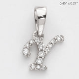 14KW 0.07CTW DIAMOND INITIAL PENDANT