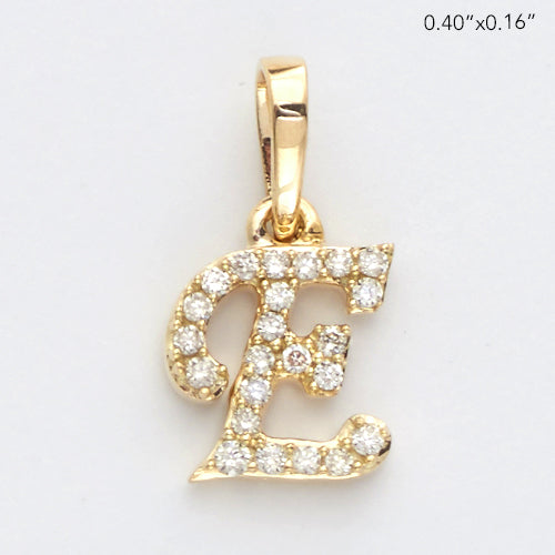 14KY 0.07CTW DIAMOND INITIAL PENDANT