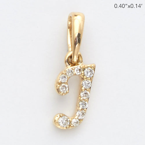 14KY 0.05CTW DIAMOND INITIAL PENDANT