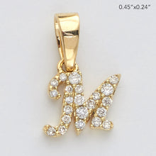 Load image into Gallery viewer, 14KY 0.07CTW DIAMOND INITIAL PENDANT