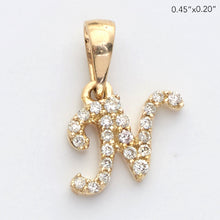 Load image into Gallery viewer, 14KY 0.07CTW DIAMOND INITIAL PENDANT