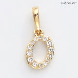 14KY 0.06CTW DIAMOND INITIAL PENDANT