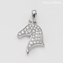 Load image into Gallery viewer, 14KW 0.15CTW HORSE DIAMOND PENDANT