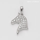 14KW 0.15CTW HORSE DIAMOND PENDANT