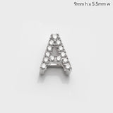 14KW 0.15CTW DIAMOND INITIAL SLIDE PENDANT