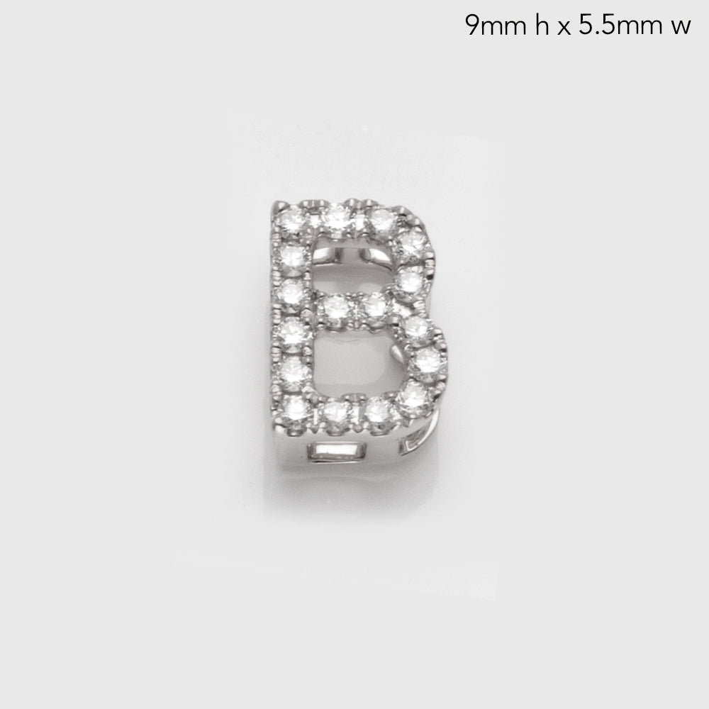 14KW 0.15CTW DIAMOND INITIAL SLIDE PENDANT