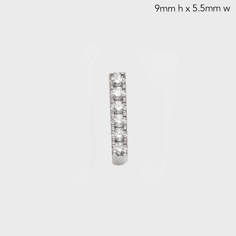 14KW 0.15CTW DIAMOND INITIAL SLIDE PENDANT