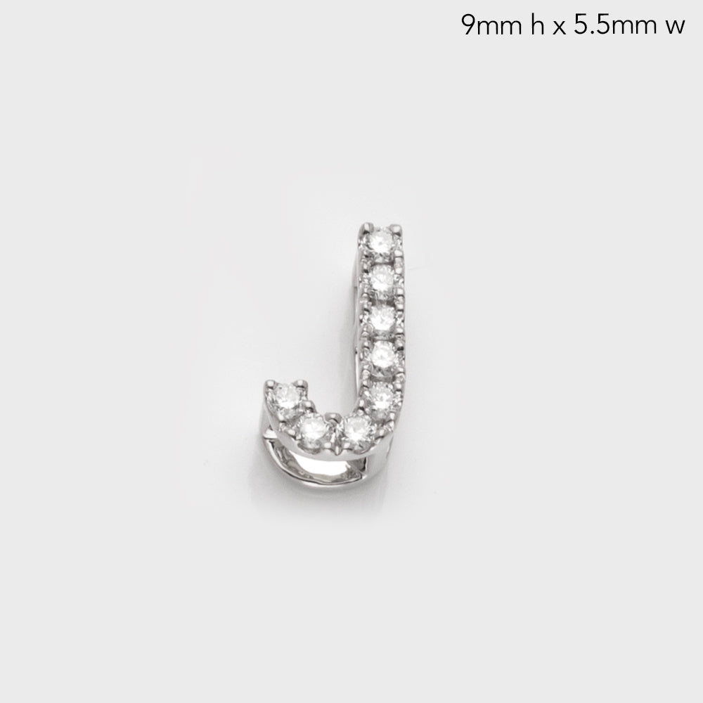 14KW 0.15CTW DIAMOND INITIAL SLIDE PENDANT