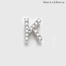 Load image into Gallery viewer, 14KW 0.15CTW DIAMOND INITIAL SLIDE PENDANT