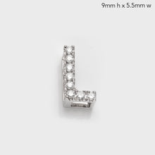 Load image into Gallery viewer, 14KW 0.15CTW DIAMOND INITIAL SLIDE PENDANT