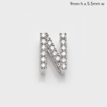 Load image into Gallery viewer, 14KW 0.15CTW DIAMOND INITIAL SLIDE PENDANT