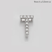 Load image into Gallery viewer, 14KW 0.15CTW DIAMOND INITIAL SLIDE PENDANT