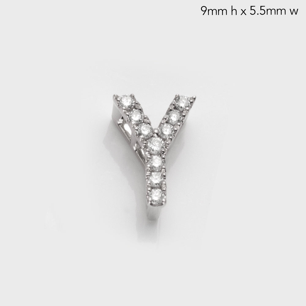 14KW 0.15CTW DIAMOND INITIAL SLIDE PENDANT