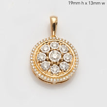 Cargar imagen en el visor de la galería, 14KY 0.35CTW DIAMOND ROUND CLUSTER PENDANT