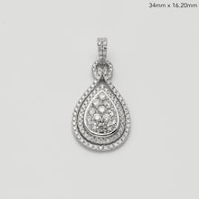 Load image into Gallery viewer, 14KW 1.55CT  DIAMOND TEARDROP SHAPE PENDANT