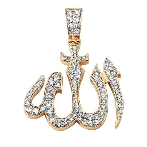 14KY 1.35CTW DIAMOND "ALLAH" PENDANT