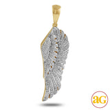 10KY 1.50CTW DIAMOND ANGEL WING PENDANT