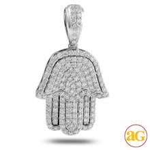 Load image into Gallery viewer, 14KW 3.50CTW DIAMOND &#39;HAMZA&#39; PENDANT