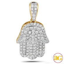 Load image into Gallery viewer, 14KY 1.50CTW DIAMOND HAMZA PENDANT