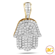 Load image into Gallery viewer, 14KY 2.10CTW DIAMOND HAMZA PENDANT