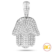 Cargar imagen en el visor de la galería, 14KW 3.00CTW DIAMOND HAMZA PENDANT