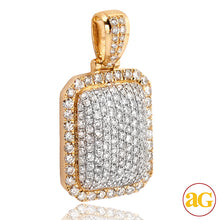 Load image into Gallery viewer, 14KY 3.75CTW DIAMOND 3-D DOME DOGTAG PENDANT