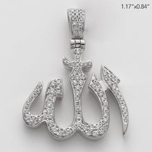 Cargar imagen en el visor de la galería, 14KW 0.50CTW DIAMOND &#39;ALLAH&#39; PENDANT - 3.5MM THICK