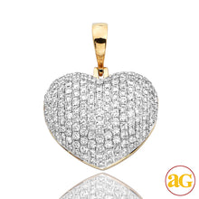 Cargar imagen en el visor de la galería, 14KY 2.25CTW DIAMOND PUFFED HEART PENDANT