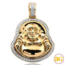 Cargar imagen en el visor de la galería, 10KY 1.35CTW DIAMOND FAT BUDDHA PENDANT