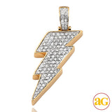 10KY 1.00CTW DIAMOND LIGHTNING BOLD PENDANT