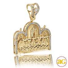 Cargar imagen en el visor de la galería, 10KY 0.50CTW DIAMOND LAST SUPPER PENDANT