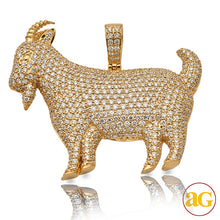 Load image into Gallery viewer, 14KY 6.35CTW DIAMOND GOAT PENDANT