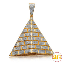 Cargar imagen en el visor de la galería, 10KY 3.00CTW DIAMOND EGYPTIAN PYRAMID PENDANT