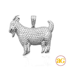 Load image into Gallery viewer, 14KW 1.60CTW DIAMOND GOAT PENDANT