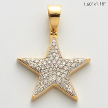 Cargar imagen en el visor de la galería, 10KY 1.50CTW DIAMOND STAR PENDANT