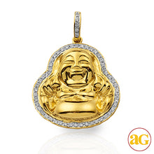 Cargar imagen en el visor de la galería, 10KY 0.33CTW DIAMOND FAT BUDDHA PENDANT - SINGLE