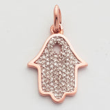 14KR 0.20CTW DIAMOND HAMZA PENDANT - 0.5