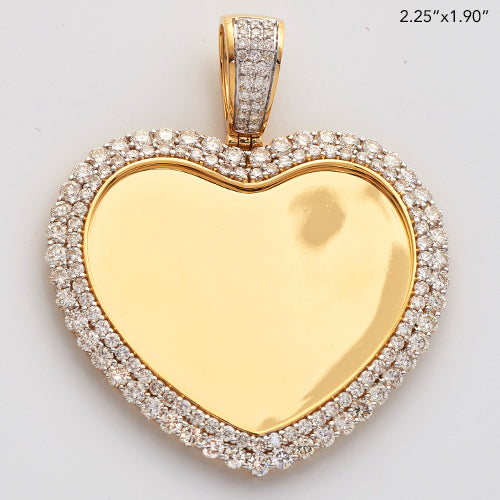 10KY 6.15CTW DIAMOND HEART SHAPED MEMORY PENDANT -