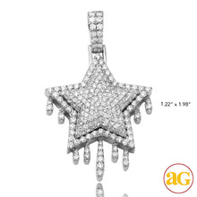 Cargar imagen en el visor de la galería, 10KW 3.85CTW DIAMOND DRIPPING STAR PENDANT