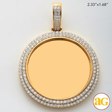 Cargar imagen en el visor de la galería, 14KY 3.00CTW DIAMOND MEMORY PENDANT - 2 ROW BORDER