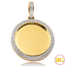 Load image into Gallery viewer, 10KY 3.00CTW DIAMOND MEMORY PENDANT - 2 ROW BORDER