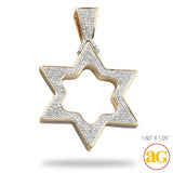 10KY 1.00CTW DIAMOND STAR OF DAVID PENDANT